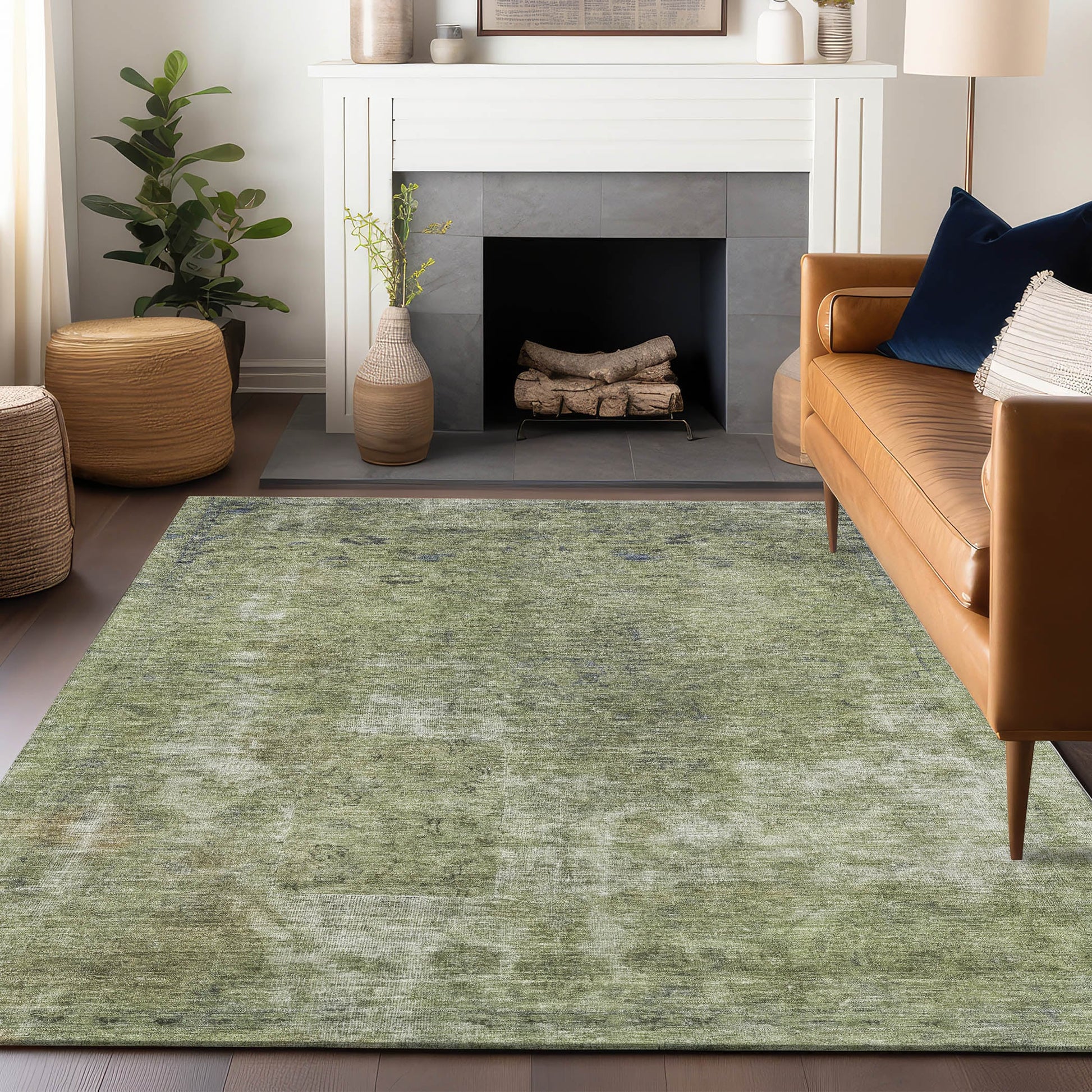 Addison Rugs Chantille ACN1629AL 8 x 10 (ft) Loomed Aloe Rectangular Indoor/Outdoor Machine washable Pet Friendly Area rug