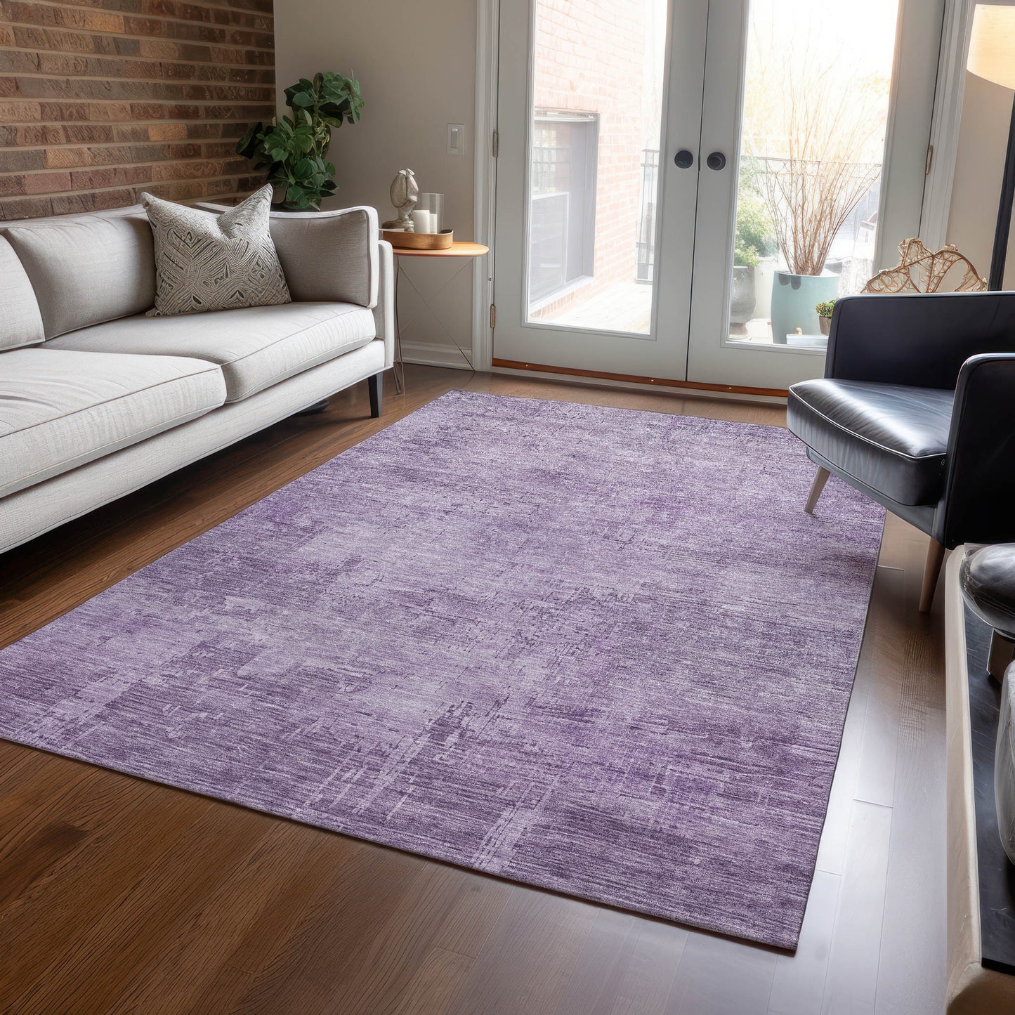Addison Rugs Chantille ACN1650LV 8 x 10 (ft) Loomed Lavender Rectangular Indoor/Outdoor Machine washable Pet Friendly Area rug