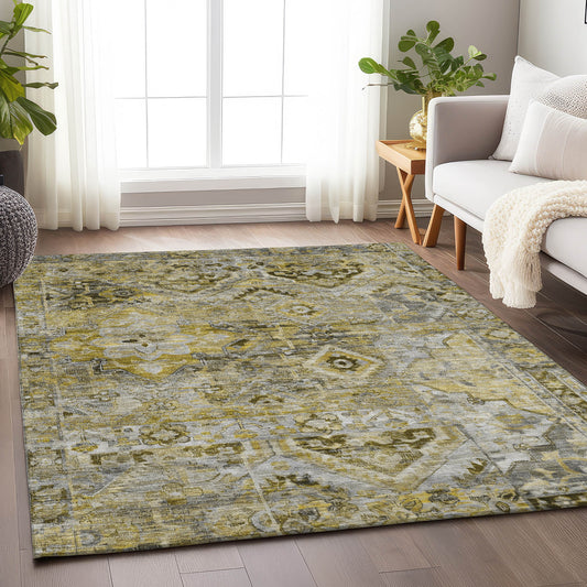 Addison Rugs Chantille ACN1664PW 9 x 12 (ft) Loomed Pewter Rectangular Indoor/Outdoor Machine washable Pet Friendly Area rug