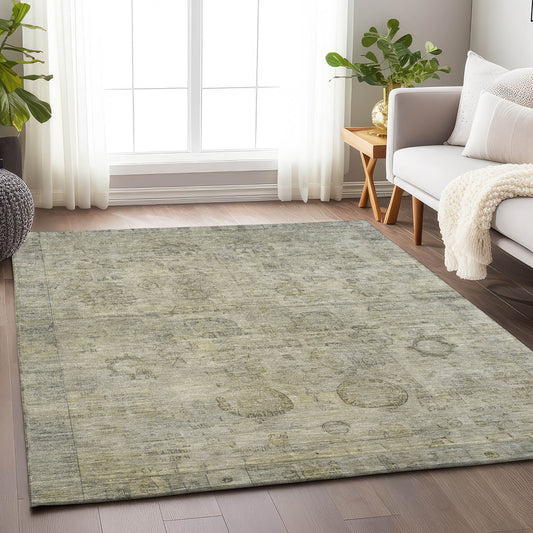 Addison Rugs Chantille ACN1769TP 8 x 10 (ft) Loomed Taupe Rectangular Indoor/Outdoor Machine washable Pet Friendly Area rug