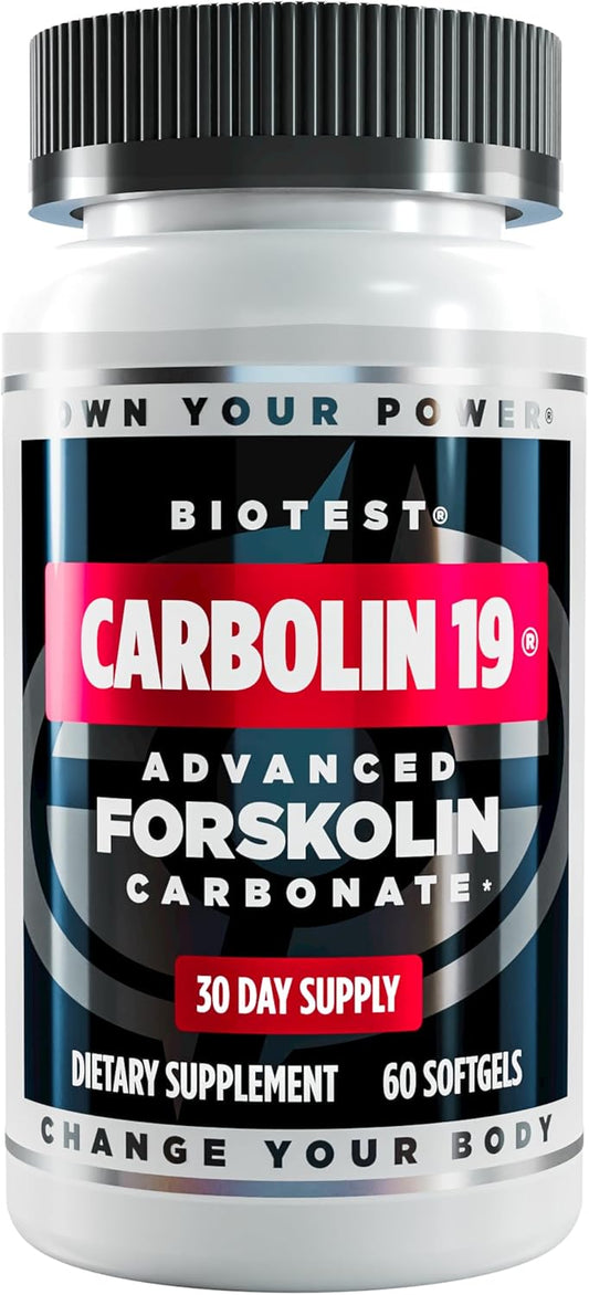 Biotest Carbolin 19 – Forskolin Carbonate for Fat Loss & Metabolic Performance – 60 Softgels (30-Day Supply)