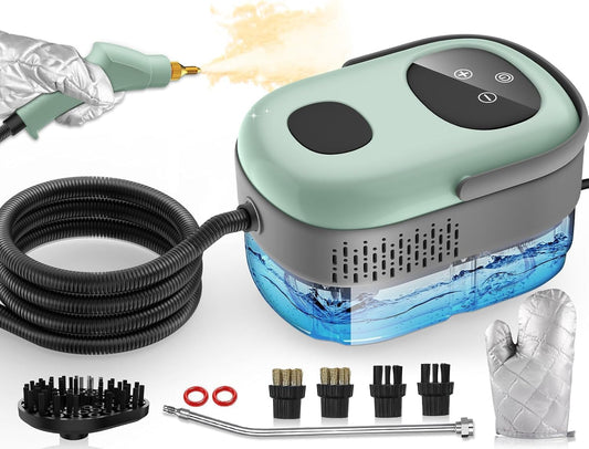 Steam Cleaner, 10s Heat-Up, 6-Level Adjustable, 1.69qt. Tank, 2500W Natural Portable Handheld Steamer for Cleaning with Touch Screen for Home, Car, Tile, Grout, Windows, Bathrooms, Kitchens and Fabric