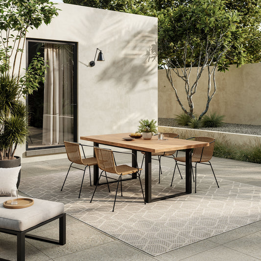 Nourison Home 9 x 12 (ft) Loomed Grey Rectangular Indoor/Outdoor Area rug
