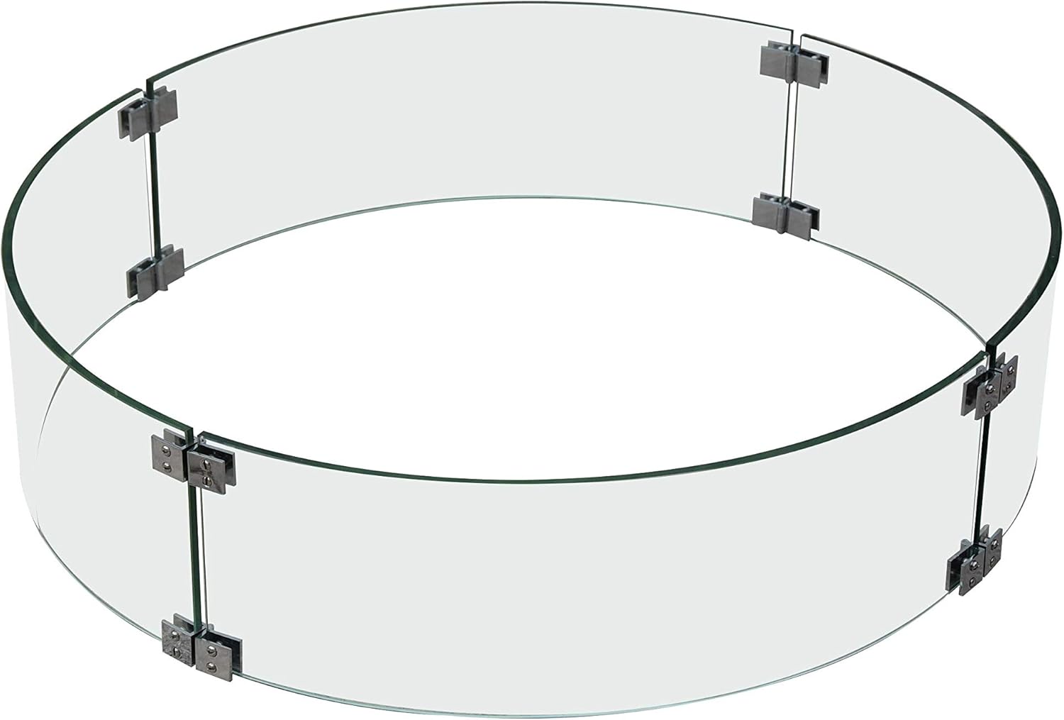 Elementi Outdoor Fiery Rock Fire Pit Bowl Round Tempered Glass Wind Screen Firepit Spark Screen 30 x 30 Heavy Duty Firepit Accessories