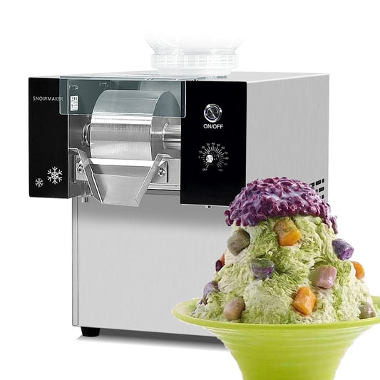 Kolice 90kg(198 lbs)\/Day Snow Cone Shaver, Shaved Ice Machine, Snowflake Ice Machine, Air Cooling for Desserts Shops, Food Truck, Restaurant, Milktea Shops, etc