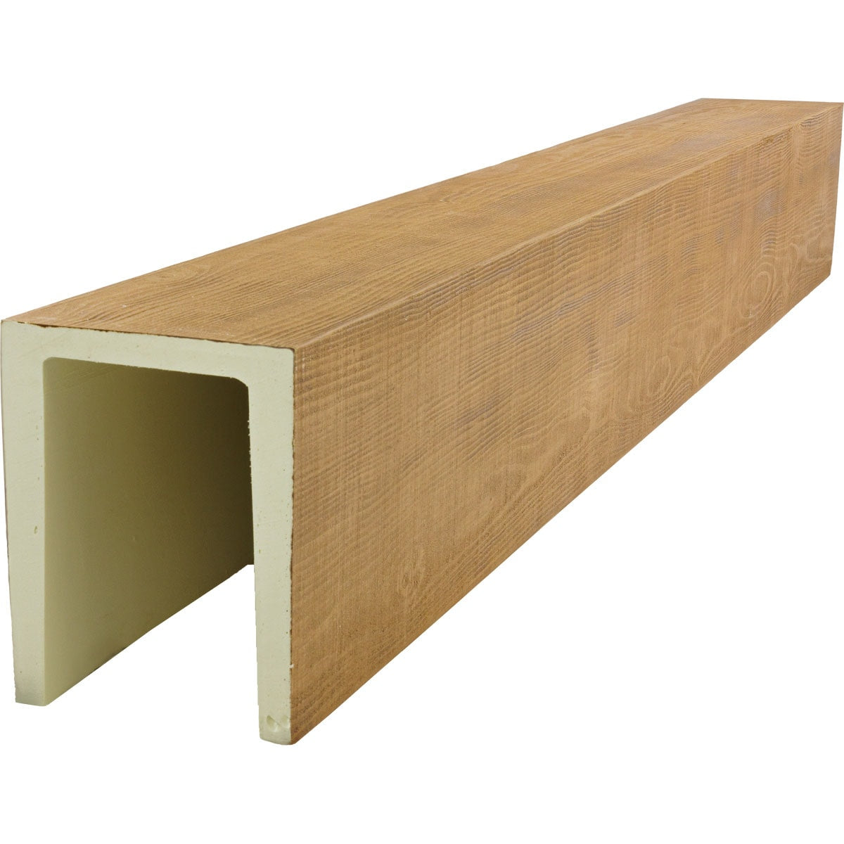 Ekena Millwork 1-in x 5-1/2-in x 10-ft Warm Caramel Finished Urethane U-Shaped Decorative Beam