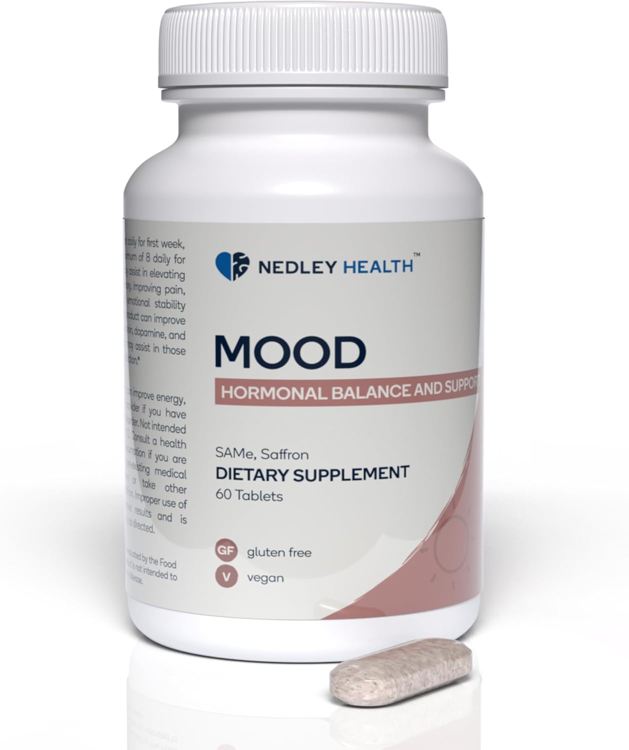 Nedley Health Mood - Emotional Balance & Serotonin Support Supplement - Same, Saffron Extract - 60 Tablets (Mood)