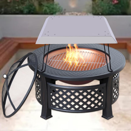 Stainless Steel Fire Pit Insulation Board Foldable Leg Design Outdoor Picnic Heater 63.5cm Square Fireproof Board Indoor And Outdoor Dual-use Fireproof Cover
