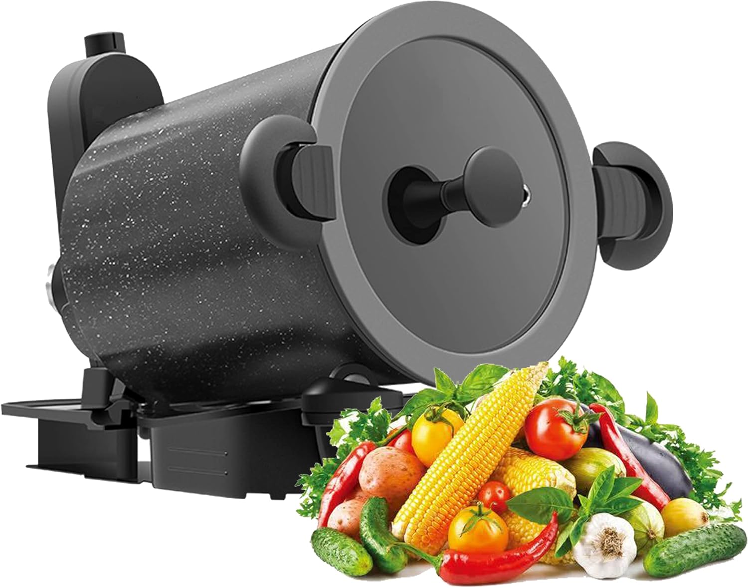 Multi Cooker, Full Automatic Cooking Machine, Intelligent Non-Stick Stir-Fry Pot, 360° Rotating Heating, for Cooking Outdoors, Starlight, 20cm x 23cm x 24cm