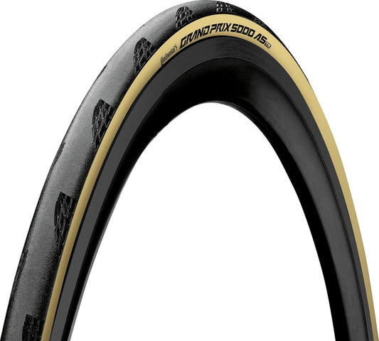 Continental - Continental 25-622 Grand Prix 5000 All Season (700 x 25C) Black/Cream Foldable Skin Tire - 1 Piece