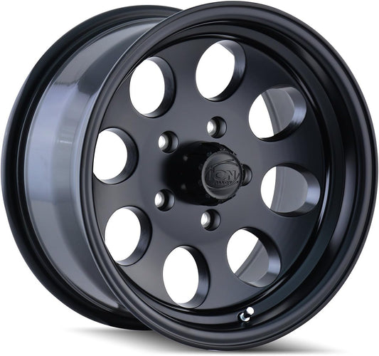 Ion Alloy Style 171 Matte Black Wheel with Machined Lip (15 x 10. inches /5 x 114 mm, -38 mm Offset)