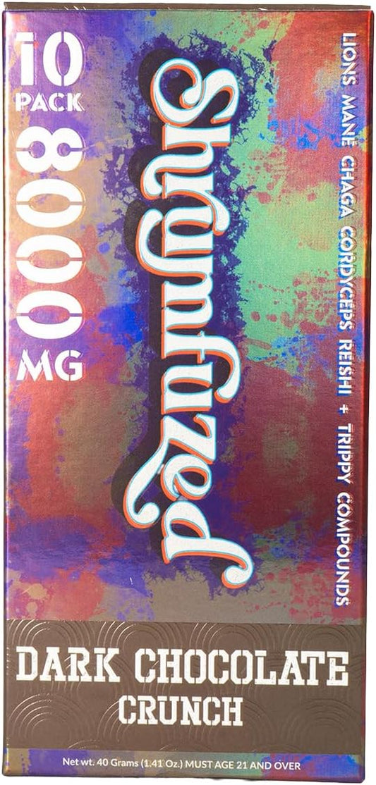 Proprietary Nootropic Gummy 8000mg - Lion's Mane, Reishi, Chaga, and Cordycep Nootropic Tripee Mushroom Blend (10, Dark Chocolate Crunch)