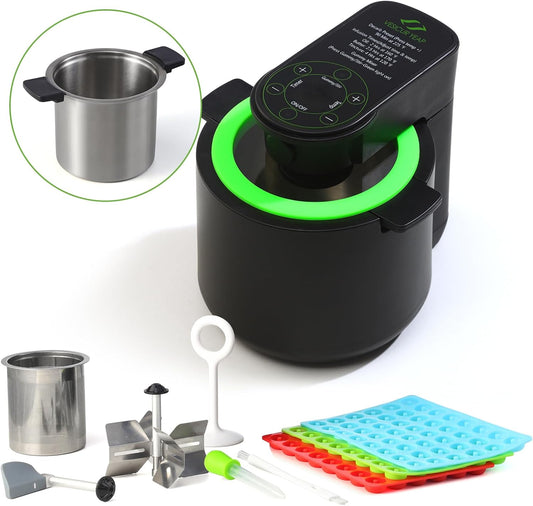 Vesicur Yeap Herbnifique 3-In-1 Decarboxylator & Oil Infuser & Gummy Maker Machine With Mixing Function, Tincture Maker, Herbal Recipe Book Included (Black)
