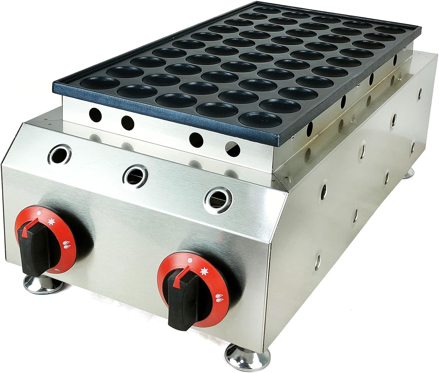 Mini Dutch Pancake Maker,50PCS Commercial Mini Pancake Maker,Nonstick Pancake Maker Machine with Time&Temperature Control for Restaurants