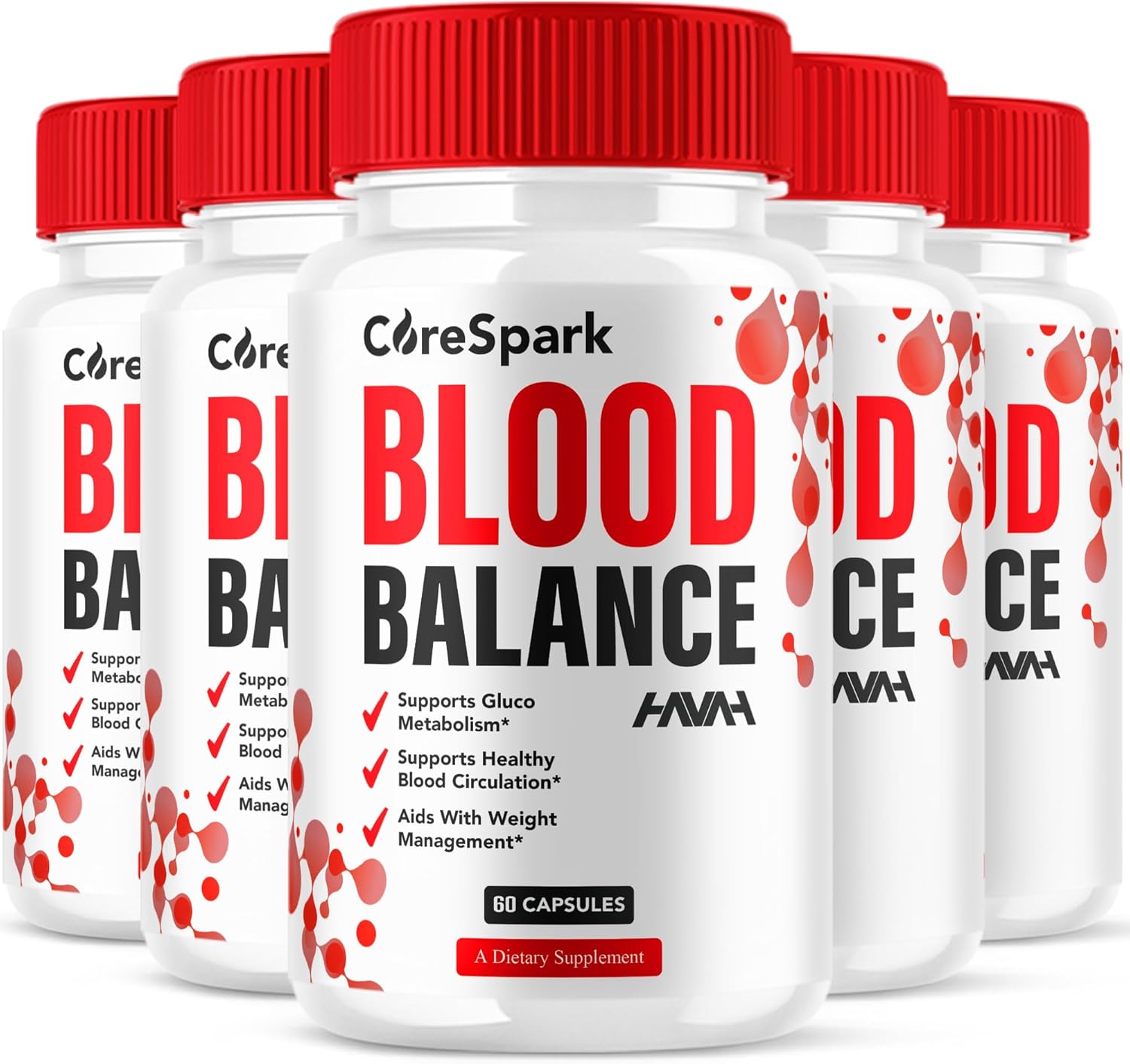 (5 Pack) CoreSpark Maximum Strength Blood Support Formula CoreSpark Supplement, CoreSparks Advanced Health & Wellness Multivitamin Support Supplement, Core Sparks Premium Support Pills (300 Capsules)