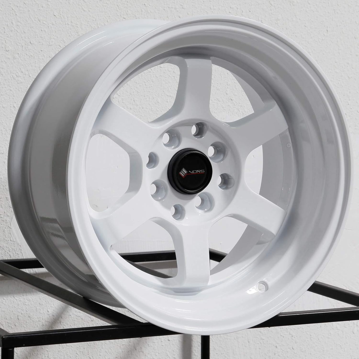 15x8 Vors TR7 4x100/4x114.3 0 White Wheel Rim 73.1
