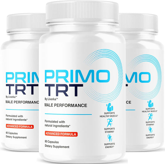 (3 Pack) Primo TRT Pills - Official PrimoTRT Supplement Capsules For Men - Maximum Strength Energy Support, Natural Primo TRT Vitamins Support Overall Health & Wellness, 180 Capsules For 3 Months