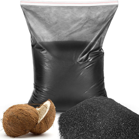 Threlaco 10lbs Activated Charcoal Powder Bulk Granular Activated Carbon (Gac) Coconut Charcoal Pellets for Water Filtration Air Filter(0.02 x 0.07 Inch)