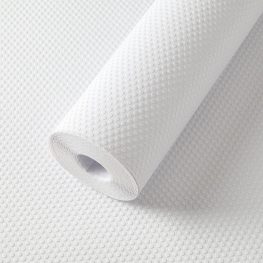 FLPMIX Shelf Liner 22 inch Wide - Waterproof Cabinets Liners, Non Adhesive, Easy to Cut Under Sink Mat Liners for Kitchens Drawer, Shelves, 22 X 300Inch White