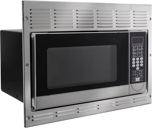 RecPro RV Convection Microwave Stainless Steel 1.1 cu. ft | 120V | Microwave | Appliances | Direct Replacement for Greystone