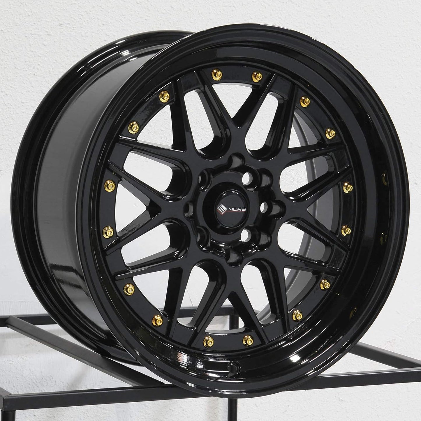 16x8 Vors VR7 4x100/4x114.3 20 Black Wheel Rim 73.1