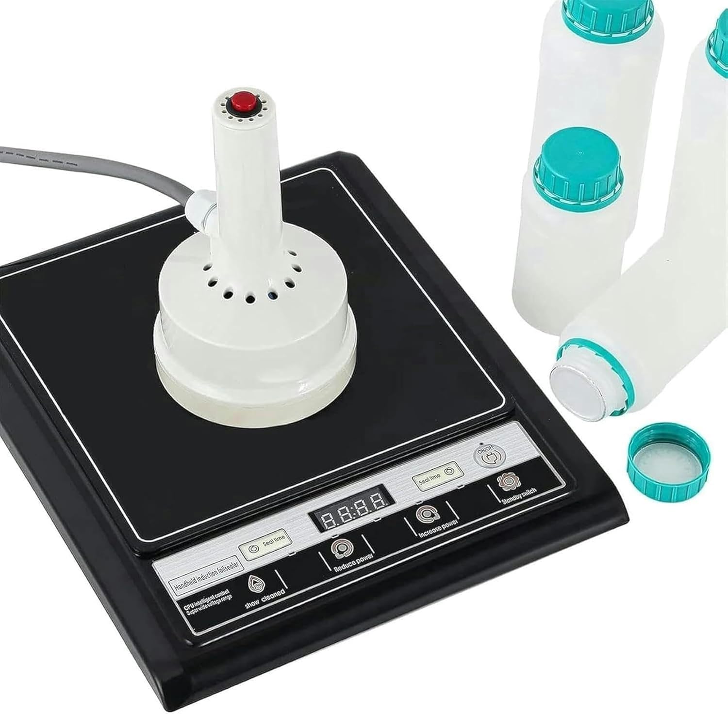 Handheld electromagnetic Induction Sealer, Manual electromagnetic Induction Bottle Cap Sealer, Portable can Heat Sealer,for Plastic Bottles, Glass Bottles