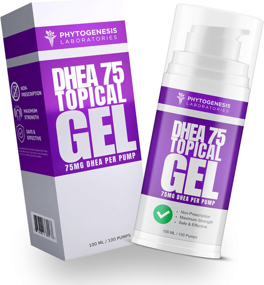 ANDROGENESIS DHEA 75 \u2013 75mg DHEA Per Pump \u2013 Promotes Healthy Aging, Healthy Mood, Immune Support, Balanced Levels and Overall Health \u2013 One Month Supply (1)