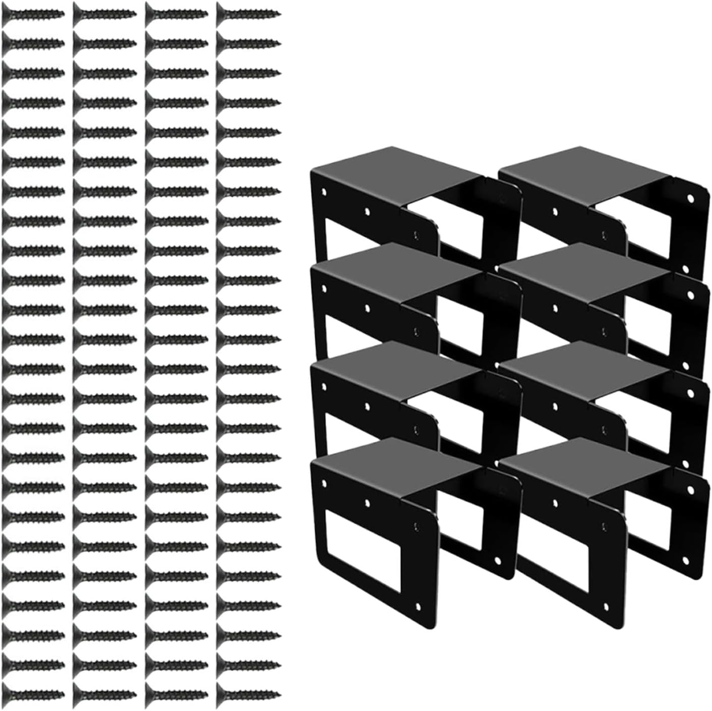 Fenteer Firewood Rack Outdoor Adjustable Steel Firewood Rack Organizer Fireplace Wood Holder Log Stacking Stand Holder for Patio Deck, 8 Pieces