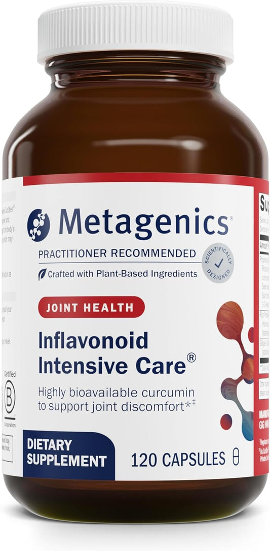 Metagenics Inflavonoid Intensive Care - Curcumin, Boswellia, Ginger & Fenugreek - Supports Joint Comfort, Immune Health & Normal Inflammatory Response - Non-GMO, Gluten-Free, Vegetarian - 120 Capsules