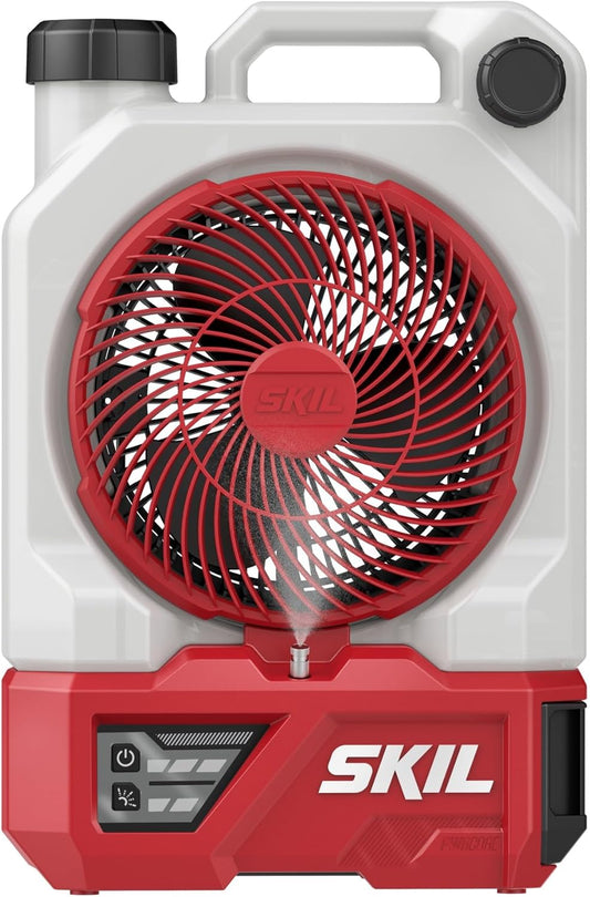 SKIL 7-inch Misting Fan Kit Including 20V 2.0Ah USB-C Battery and 20W Charger- MF0700D-12