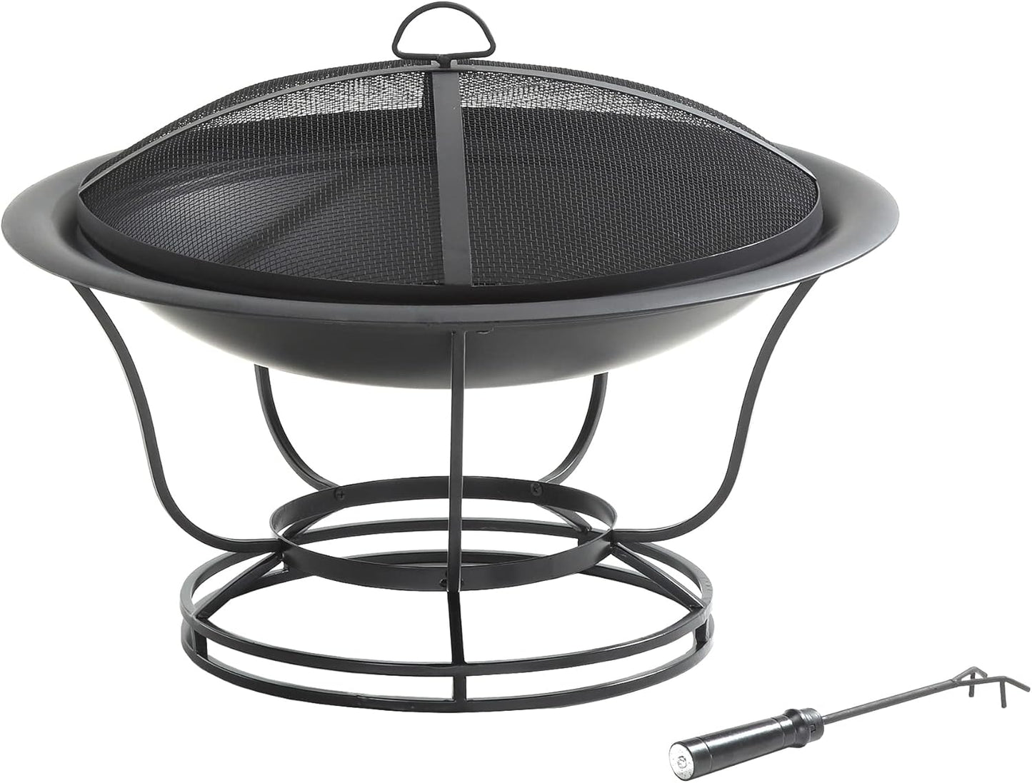 Crosley Furniture Buckner Wood Burning Outdoor Fire Pit for Camping, Bonfire, Picnic