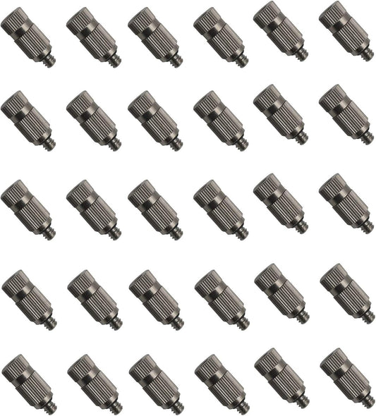 Pfeilzieher 40pcs Stainless Steel misting Nozzle kit for Cooling System high Pressure 3 16 Threaded Mister nozzles Anti drip fogging Spray Head for Landscaping air humidification Spraying ion
