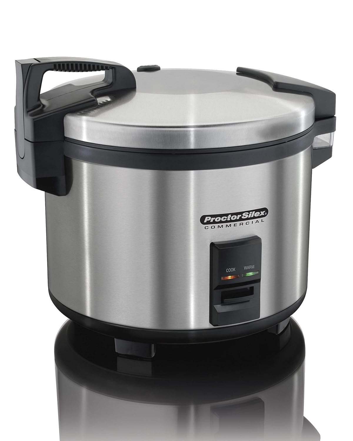 Proctor Silex Commercial 37560R Rice Cooker/Warmer, 60 Cups Cooked Rice Capacity, Nonstick Inner Pot, Hinged Lid, Stainless Steel Housing, Conforms to NSF