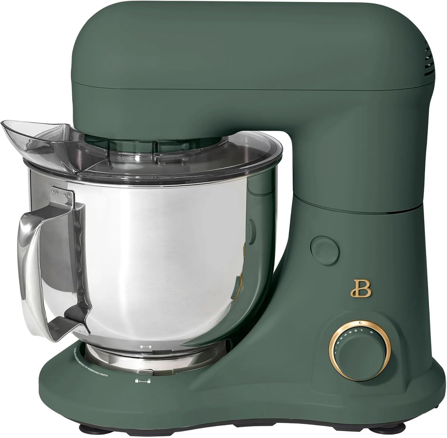 Beautiful 5.3 Qt Stand Mixer with Tilt-Head, Lightweight & Powerful, 12 Speed Settings, 300W Motor, Includes Beater, Whisk, Dough Hook & Splash Shield, Dishwasher Safe (Thyme Green)