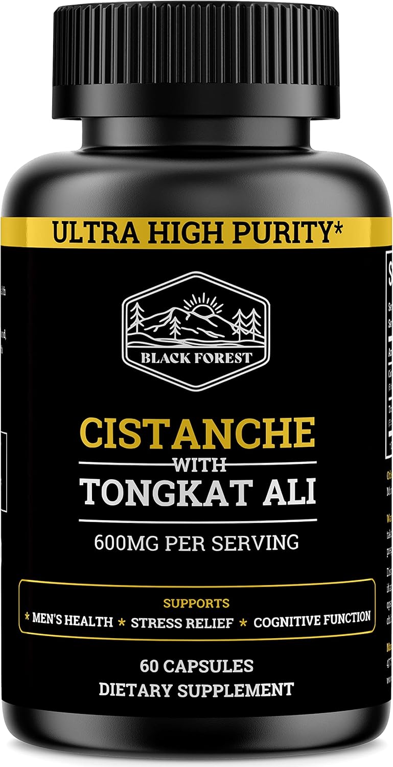 Cistanche Tubulosa 200mg & Tongkat Ali 400mg (Max Purity) 2 Month Supply (50% Echinacoside + 10% Acetoside with Tongkat Ali for Men 200:1 (Longjack) Eurycoma Longifolia) similar to Fadogia Agrestis