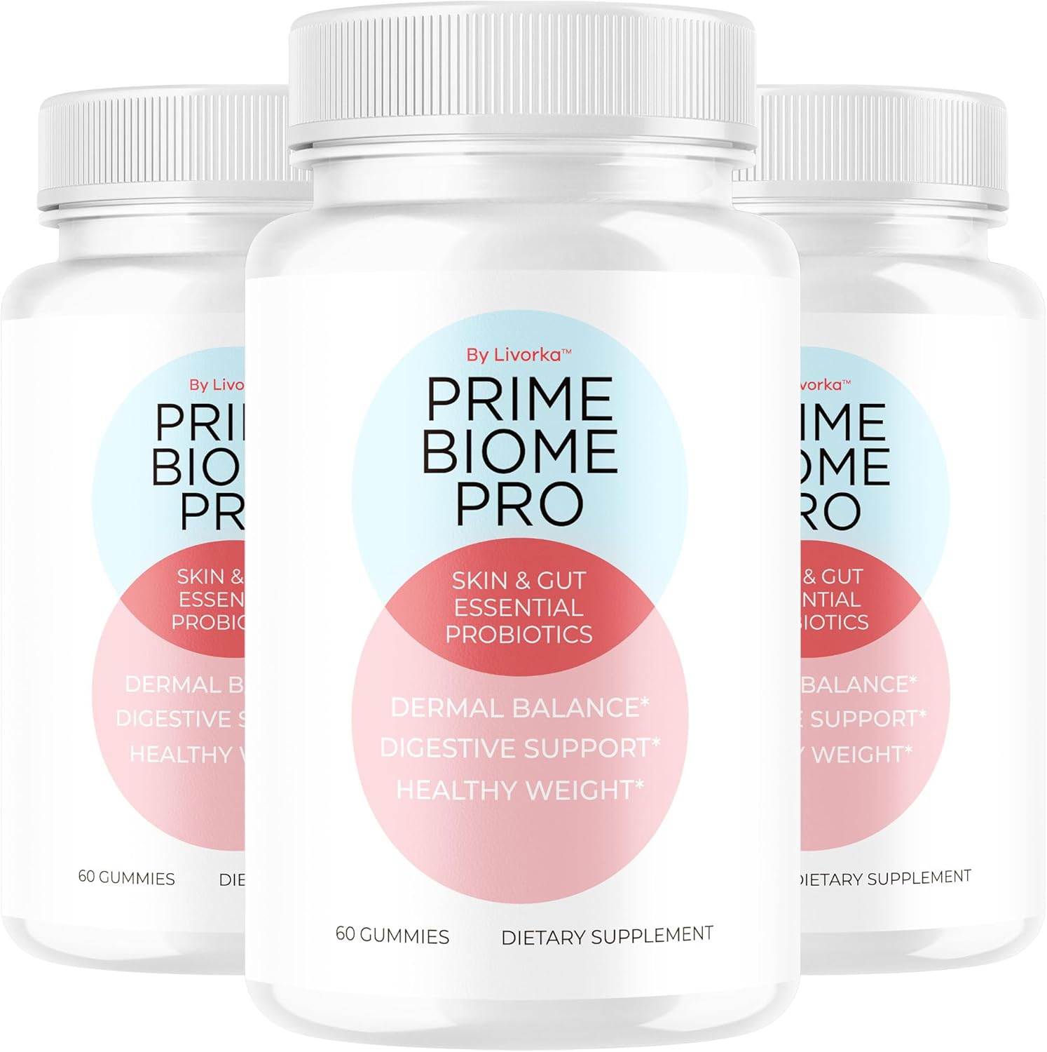 (3 Pack) Prime Biome Pro Gummies - Prime Biome GummiesPro for Skin & Gut Support, Primebiome Pro Reviews - Supplement Gummy All Natural Vitamin Advanced Formula, 180 Gummies for 3 Months