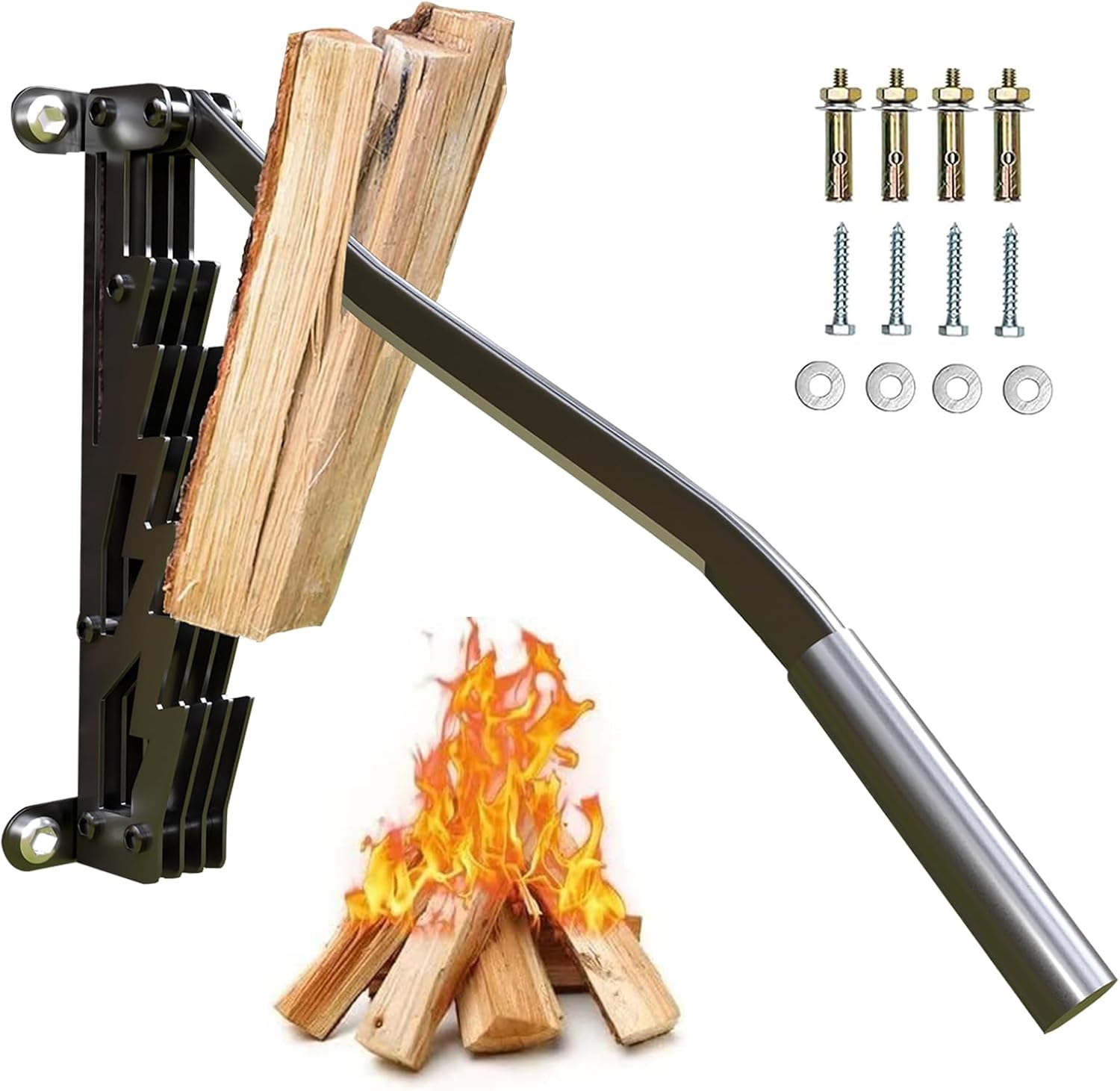 Wall Mounted Kindling Splitter,Kindling Splitter for Wood,Portable Manual Kindling Maker,Firewood Cutter Heavy Duty Log Splitter Wood Splitter for Indoor Outdoor
