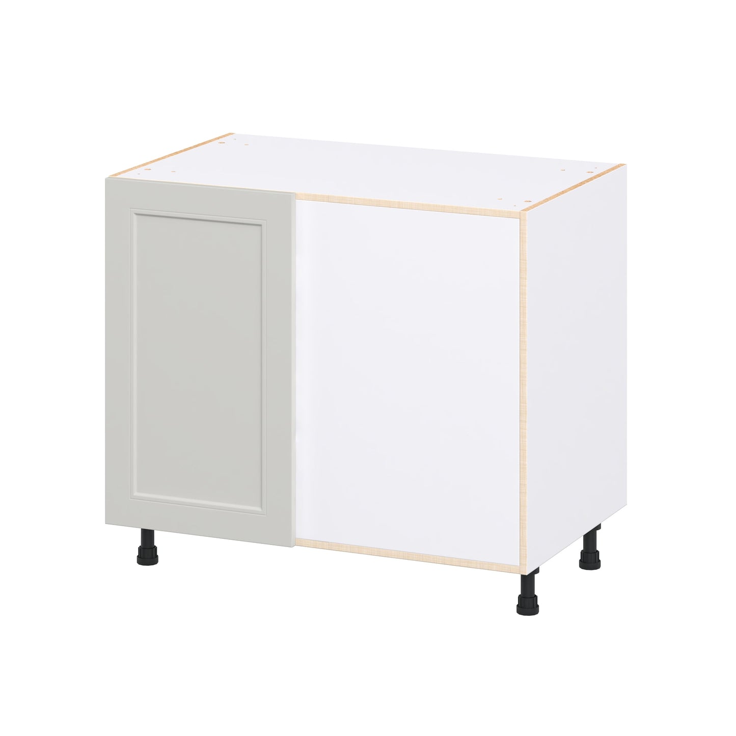 Hugo&Borg Belcourt 39-in W x 34.5-in H x 24-in D Painted Light Gray Blind Base Fully assembled Cabinet (Recessed Panel Shaker)