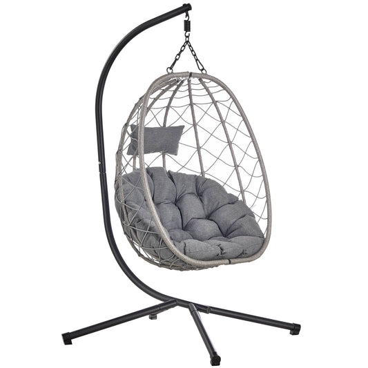 Leisuremod Summit 1 -person Grey Outdoor Swing