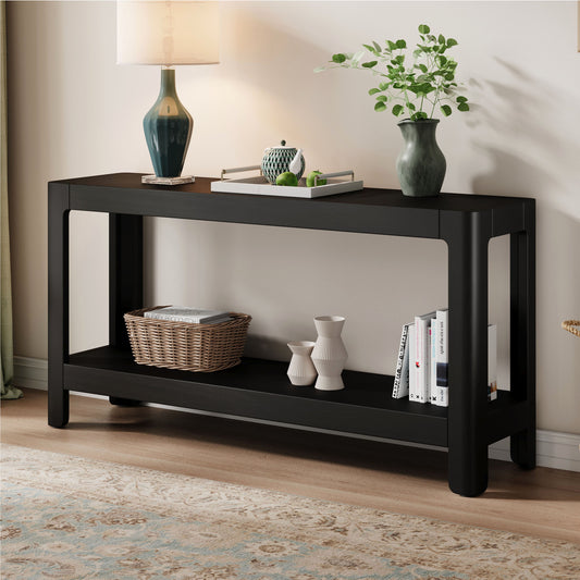 Christopher Knight Home Mirod Modern Farmhouse Console Table Elegant Minimalist Design with Premium Wood Veneer and Rounded Corners