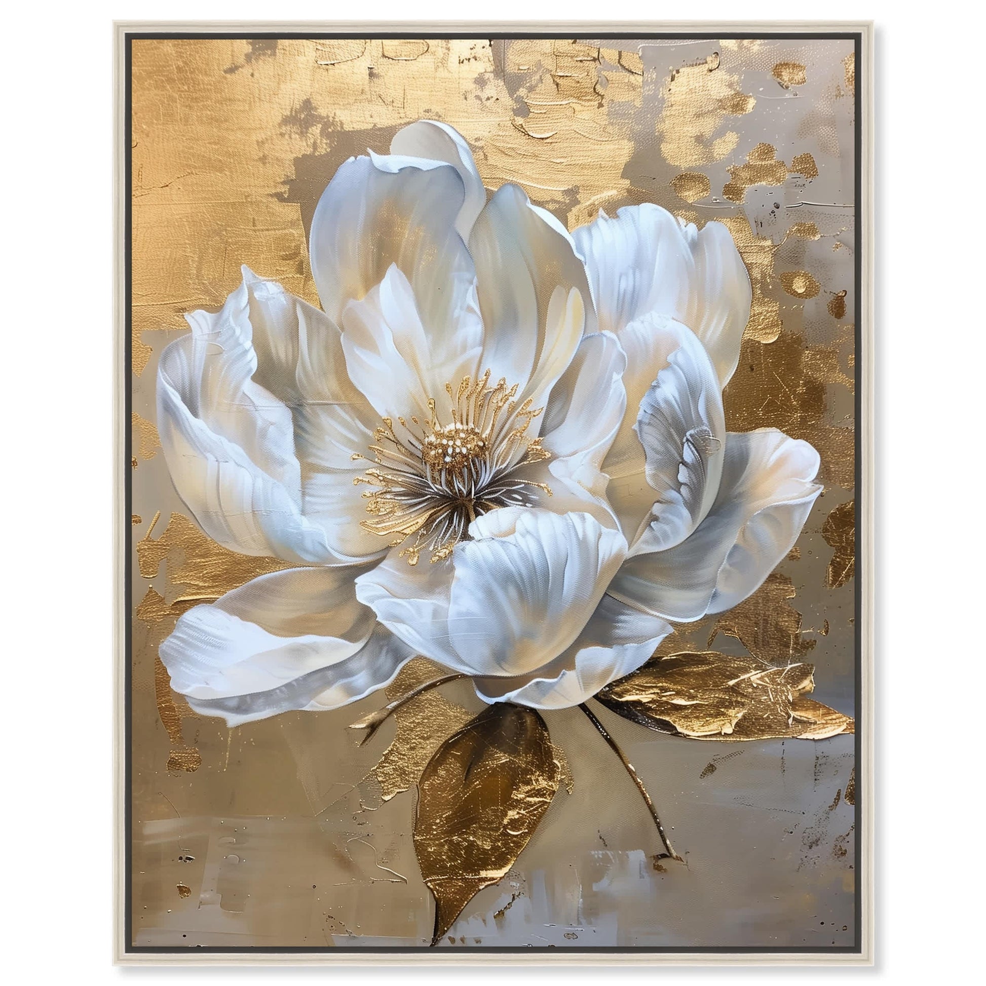 Art Remedy Athenas Flower Glam Print by  Silver Frame 36 x 45