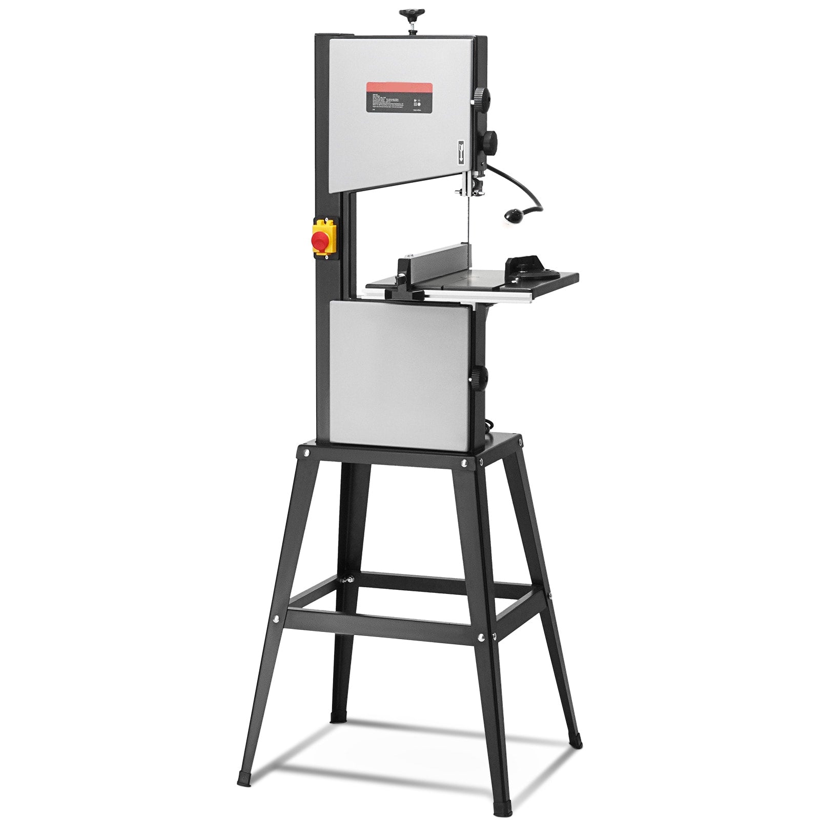 VEVOR Benchtop Band Saw  10-Inch  Dual-Speed (560 and 1100 RPM)  370W 1/2HP Motor  Includes Metal Stand  Work Light  Fence  and Miter Gauge for Wood  Aluminum  Plastic Crafting