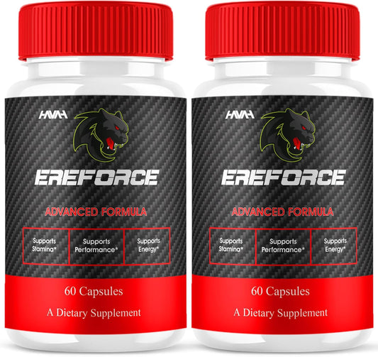 (2 Pack) Ereforce Performance Supplement Ere Force Maximum Support Capsules, Ereforce Maximum Strength Multivitamin Overall Health Formula, Ereforce Daily Performance Supplement (120 Capsules)