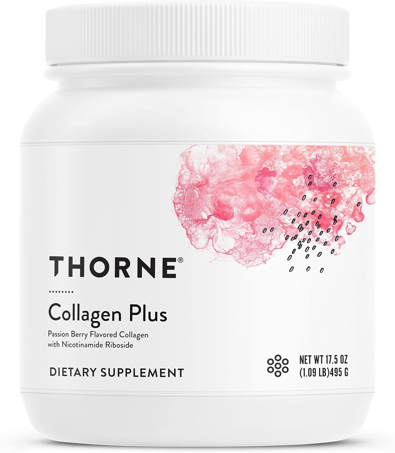 THORNE - Collagen Plus - Collagen Peptides Powder with Nicotinamide Riboside and Clinically Studied Ingredients for Skin Texture and Moisture - Healthy Skin, Hair, and Nails* - 17.5 Oz - 30 Servings