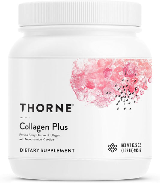 THORNE - Collagen Plus - Collagen Peptides Powder with Nicotinamide Riboside and Clinically Studied Ingredients for Skin Texture and Moisture - Healthy Skin, Hair, and Nails* - 17.5 Oz - 30 Servings