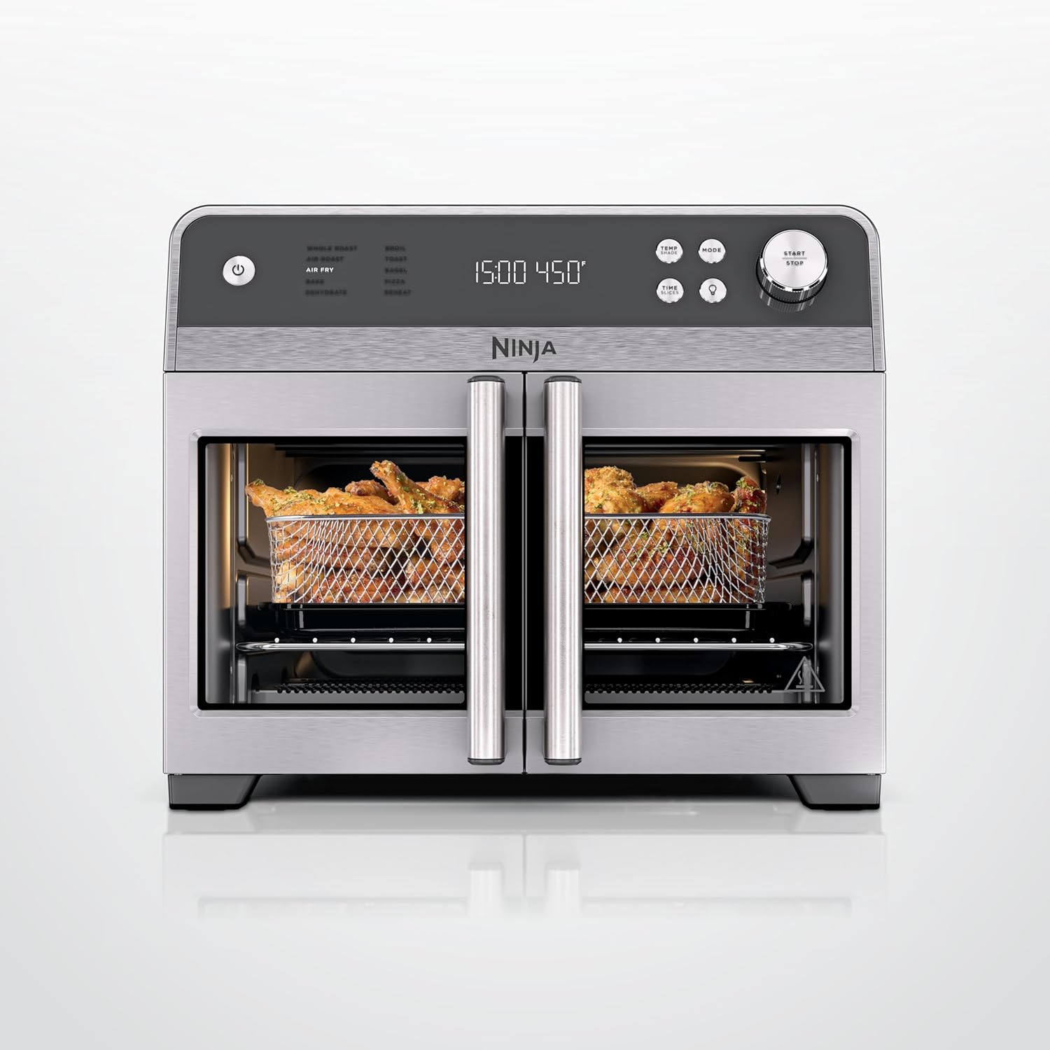 Ninja | French Door Premier | Air Fryer, Convection Oven, Toaster | 5-qt Air Fry Basket, Sheet Pan, Wire Rack, Broil Rack | PFAS-free Cooking Surface, Dishwasher-safe Accessories | FO101 (NEW)
