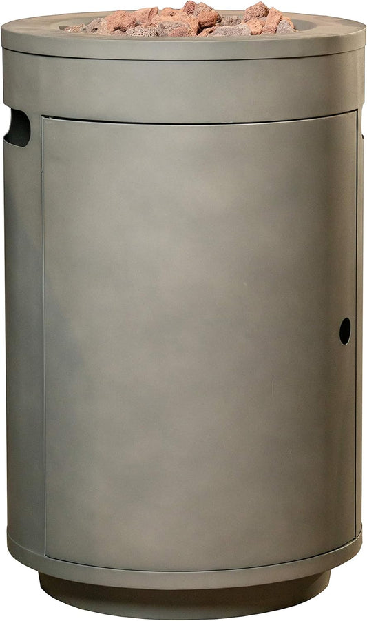 Bond Manufacturing 52095 Acero 16" Round 30,000 BTU Gas Fire Column, Gray