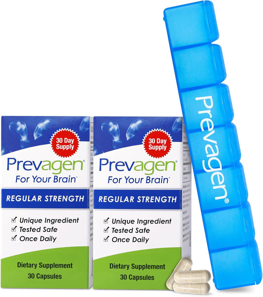 Prevagen Regular Strength - 60 Capsules (2 Month Supply) | Formulated for Your Brain | 10mg of Apoaequorin Plus Vitamin D3 with 7-Day Pill Minder