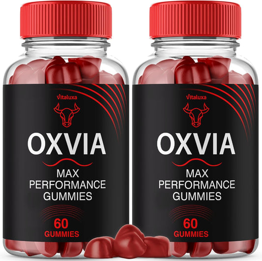 (2 Pack) Oxvia Gummies, Oxvia Performance Blend Supplement Gummys, Advanced Maximum Strength Formula for Overall Health & Wellness, Premium Management Loss Support Energy Multivitamins Gummy (120ct)