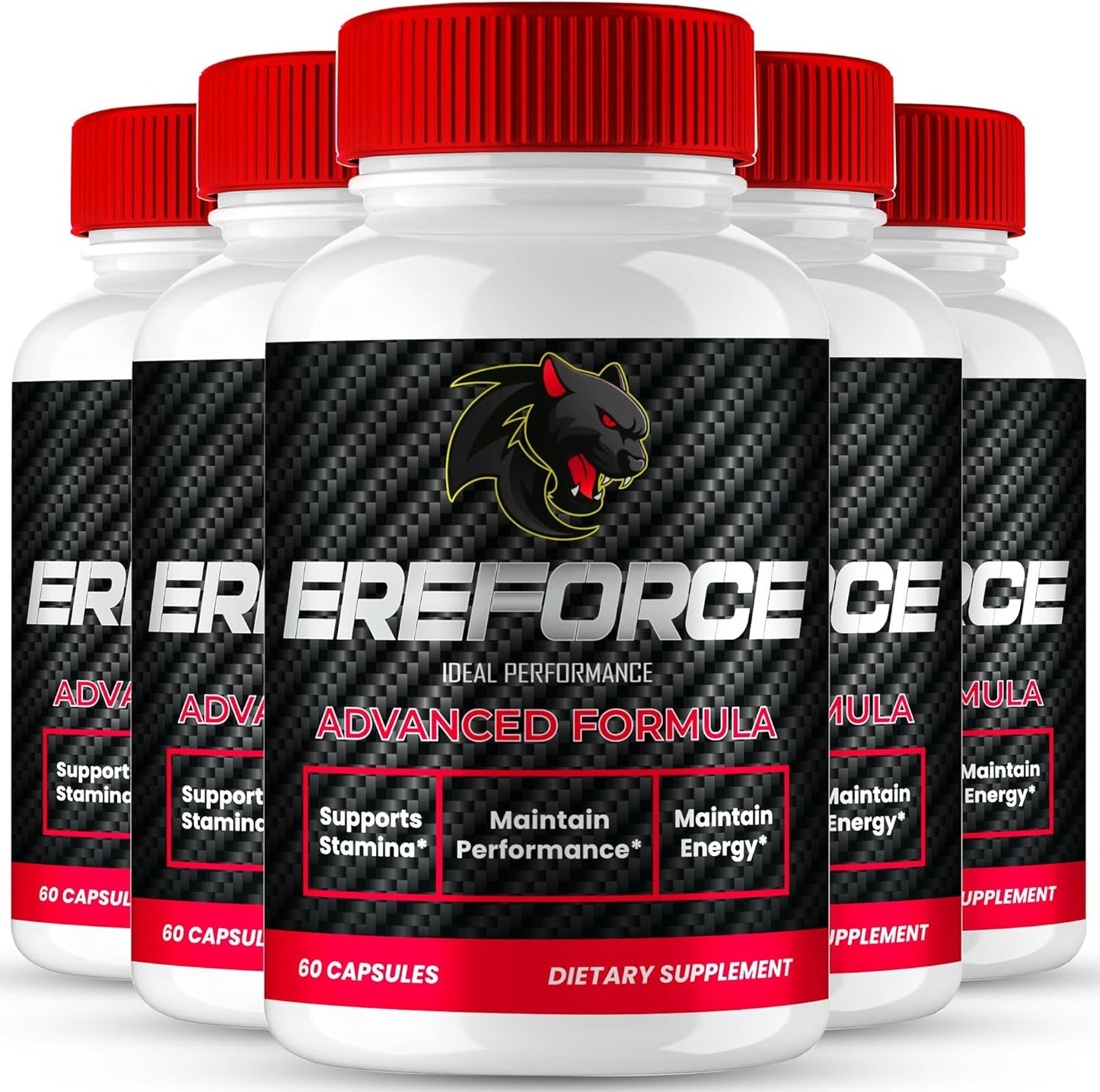 Ereforce Capsules, Official Ereforce Supplement Pills for Men - Maximum Strength Performance, All Natural Support for Overall Health and Wellness, Advanced Ere Force Pills Reviews (5 Pack)
